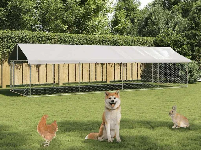 Buitenkennel met hondendak - afbeelding 1 van  10