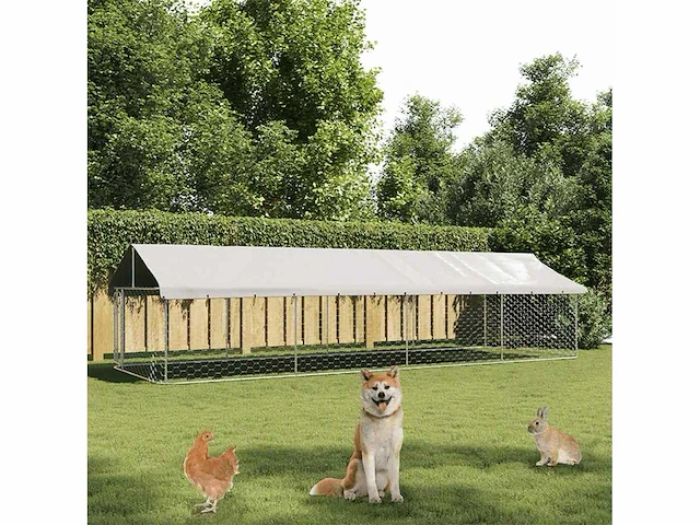 Buitenkennel met hondendak - afbeelding 3 van  10