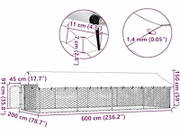 Buitenkennel met hondendak - afbeelding 5 van  10