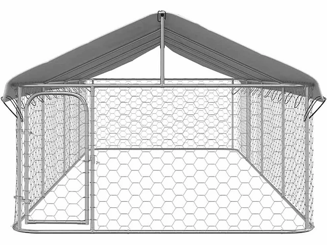 Buitenkennel met hondendak - afbeelding 6 van  10