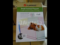 Buitenkooi - 34 x 23 cm - voor kleine huisdieren flamingo - afbeelding 1 van  4