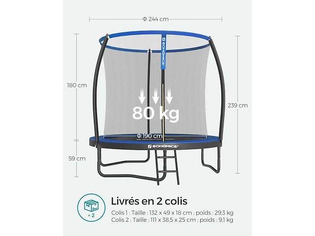 Buitentrampoline voor kinderen - afbeelding 5 van  7