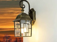 Buitenwandlamp antiek goud - afbeelding 1 van  4