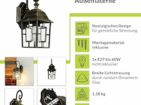 Buitenwandlamp antiek goud - afbeelding 2 van  4