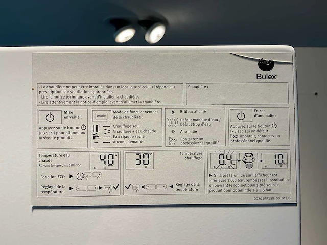 Bulex isotwin f25 gas wandketel - afbeelding 9 van  10
