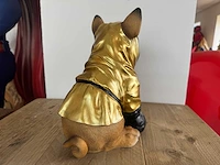 Bulldog bokser met cape h26,5cm original - afbeelding 3 van  3