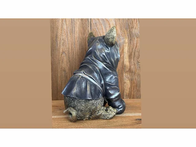 Bulldog bokser met cape h26,5cm original - afbeelding 3 van  3