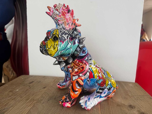 Bulldog hanenkam graffiti h27cm - afbeelding 1 van  3
