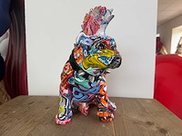 Bulldog hanenkam graffiti h27cm - afbeelding 2 van  3