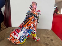 Bulldog hanenkam graffiti h27cm - afbeelding 3 van  3
