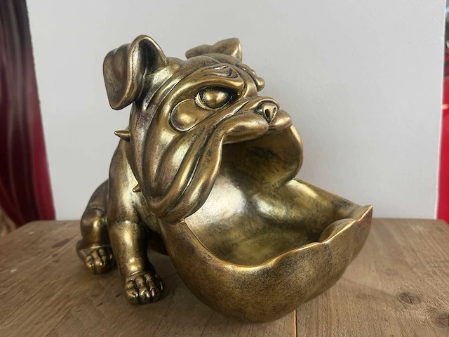 Bulldog mond open h21cm - afbeelding 1 van  2