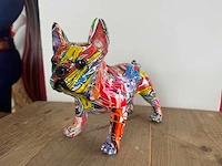 Bulldog staand graffiti h20,5cm - afbeelding 1 van  3
