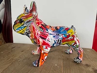 Bulldog staand graffiti h20,5cm - afbeelding 2 van  3
