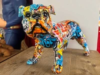 Bulldog staand graffiti h26cm - afbeelding 2 van  3