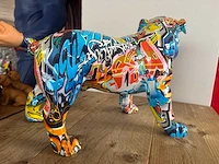 Bulldog staand graffiti h26cm - afbeelding 3 van  3