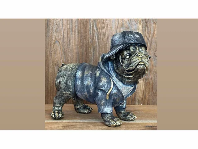 Bulldog staand pet jas h21cm original - afbeelding 1 van  3