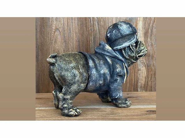 Bulldog staand pet jas h21cm original - afbeelding 3 van  3