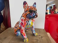 Bulldog zit graffiti groot h33,5cm - afbeelding 1 van  3