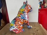 Bulldog zit graffiti groot h33,5cm - afbeelding 3 van  3
