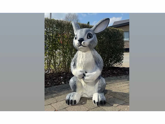 Bunny / konijn h85cm grey - afbeelding 1 van  2