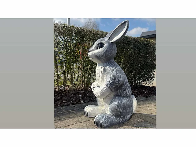 Bunny / konijn h85cm grey - afbeelding 2 van  2