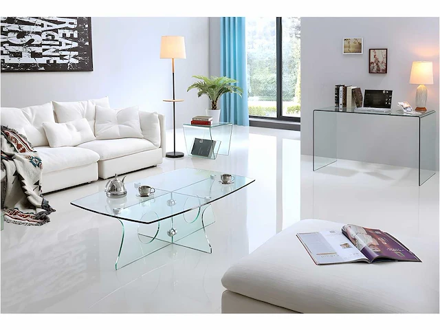 Bureau - gebogen glas - transparant - afbeelding 5 van  5