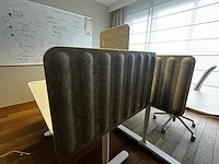 Bureau eiland incl 3 werkplekken + 2 stoelen & akoestische schermen - afbeelding 3 van  13