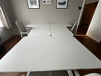 Bureau eiland incl 3 werkplekken + 3 verrijdbare typiste stoelen - afbeelding 2 van  9