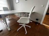 Bureau eiland incl 3 werkplekken + 3 verrijdbare typiste stoelen - afbeelding 4 van  9