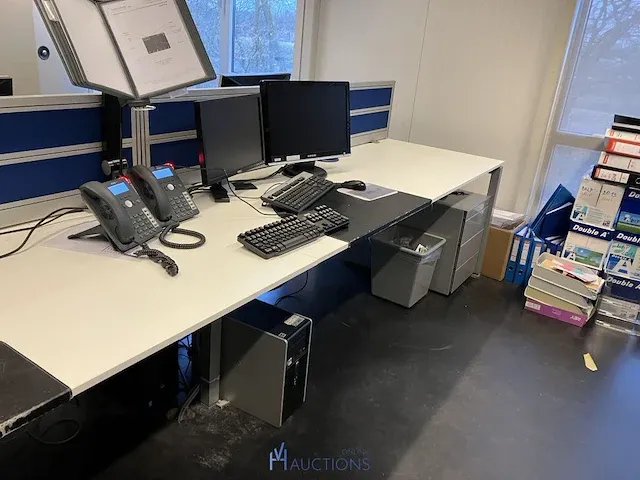 Bureau eiland met 3 ladenblokken - afbeelding 5 van  9