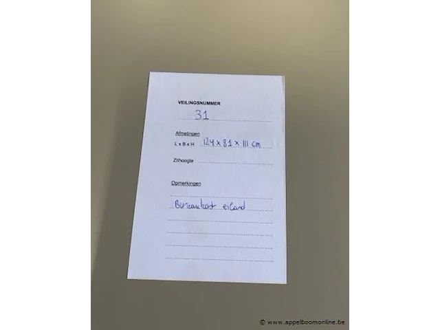 Bureaukast eiland afm plm 124 x 81 x 111 cm - afbeelding 2 van  2