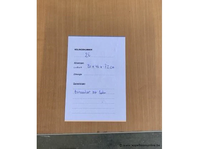 Bureaukast met laden afm plm 80 x 40 x 72 cm - afbeelding 2 van  2