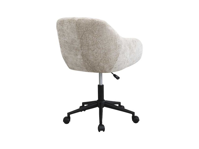 Bureaustoel - getextureerde stof - beige - verstelbare hoogte - afbeelding 7 van  7