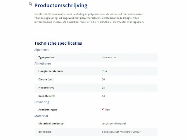 Bureaustoel - afbeelding 5 van  5