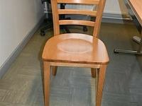 Bureautafel + bruine stoel - afbeelding 3 van  4