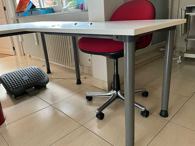 Bureautafel met mobiel bijzettafeltje - afbeelding 2 van  8