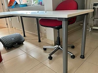 Bureautafel met mobiel bijzettafeltje - afbeelding 2 van  8