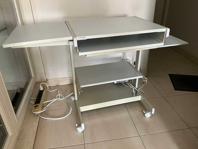 Bureautafel met mobiel bijzettafeltje - afbeelding 6 van  8