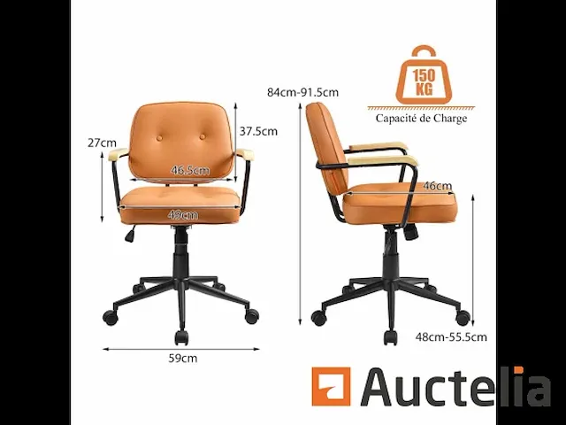 Bureautafel zetel-rocker rugleuning-armleuning - afbeelding 5 van  12