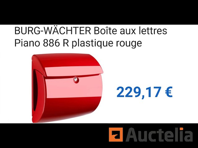 Burg-wächter piano 886 r brievenbus - afbeelding 1 van  2