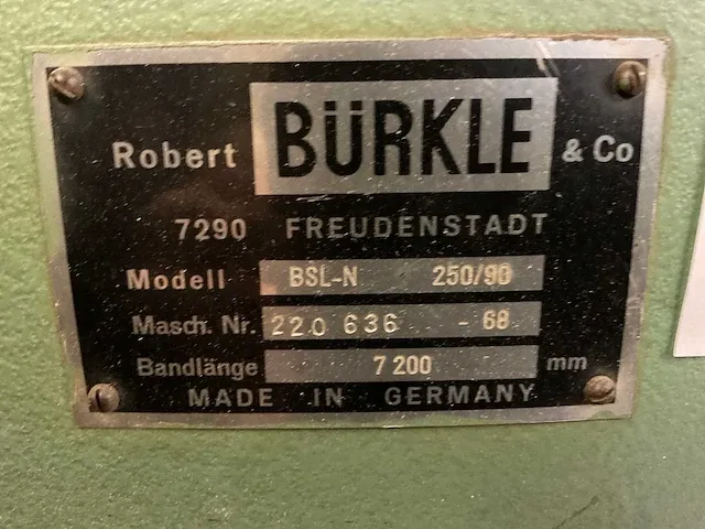 Bürkle - bsl-n 250/90 - bandschuurmachine - afbeelding 8 van  8