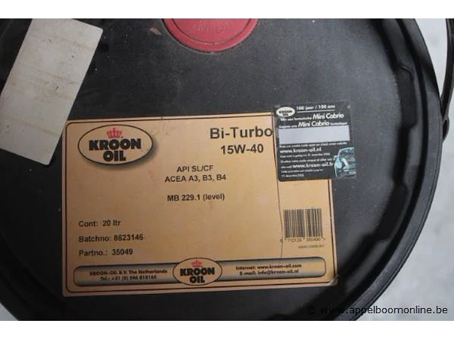 Bus a 20l multifunctionele olie kroon oil bi-turbo 15w-40 - afbeelding 2 van  2