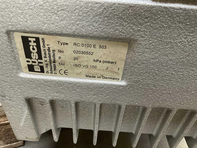 Busch rc 0100 e 503 vacuümpomp - afbeelding 6 van  6