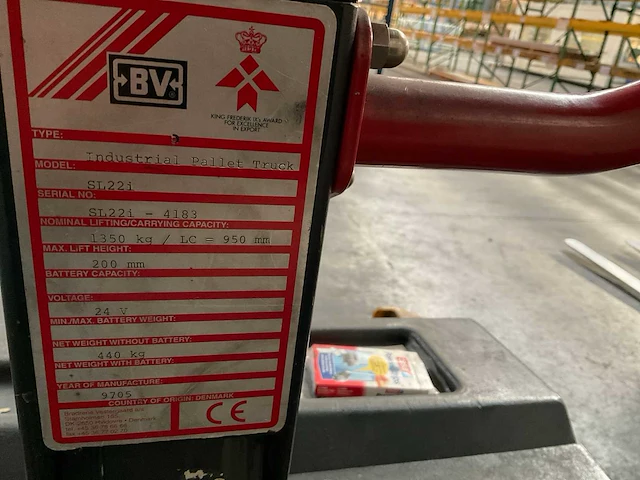Bv sl22i elektrische palletwagen - afbeelding 2 van  10