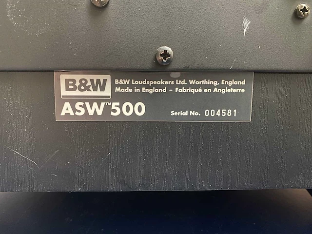 B&w asw 500 actieve subwoofer - afbeelding 3 van  4