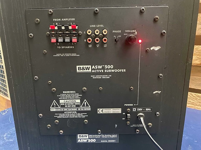 B&w asw 500 actieve subwoofer - afbeelding 4 van  4