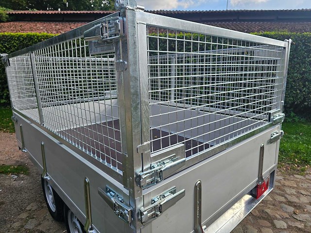 Bw trailers - 2025 - nieuw - ongeremde plateau aanhangwagen met draadnet - afbeelding 8 van  10