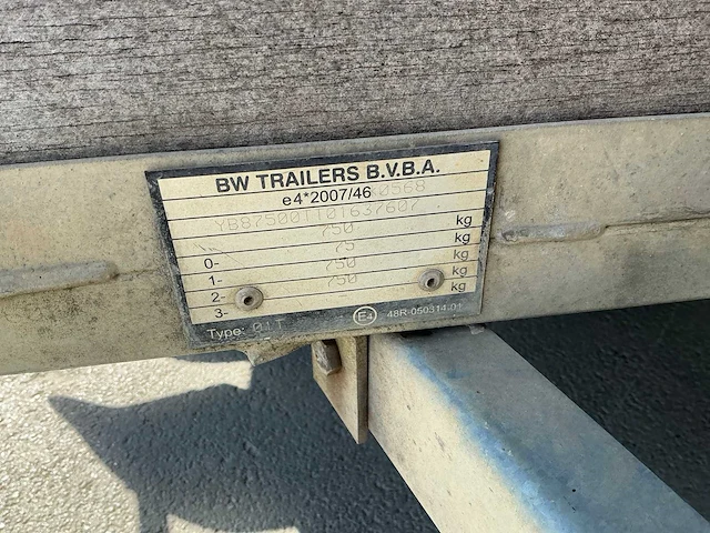 Bw trailers aanhangwagen - afbeelding 9 van  9