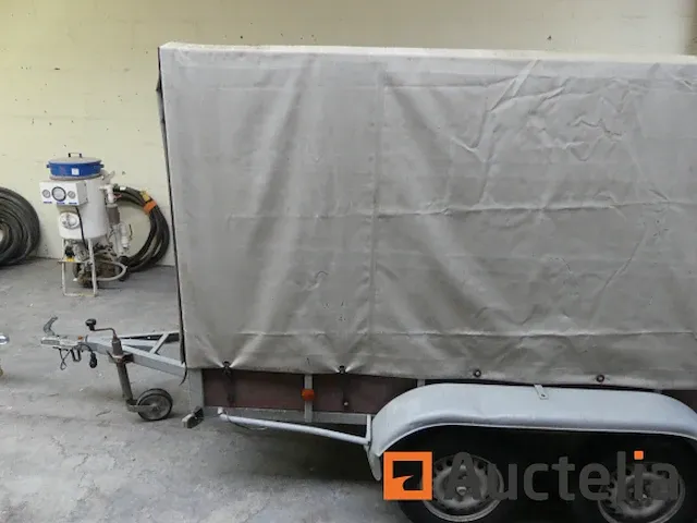Bw trailers dubbelassige aanhanger met dekzeil 500 kg - afbeelding 1 van  9
