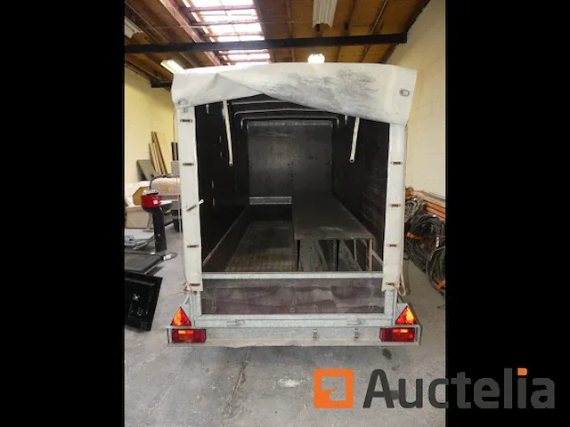 Bw trailers dubbelassige aanhanger met dekzeil 500 kg - afbeelding 3 van  9